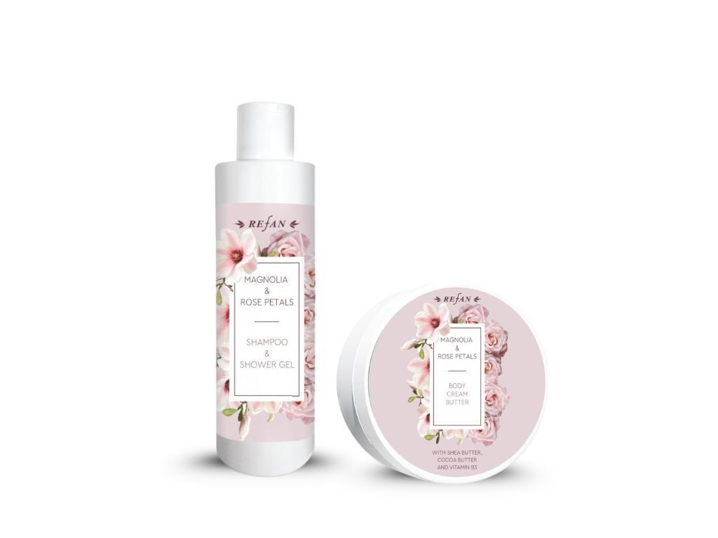 Set MAGNOLIA & ROSE PETALS šampon - sprchový gel + tělové krémové máslo