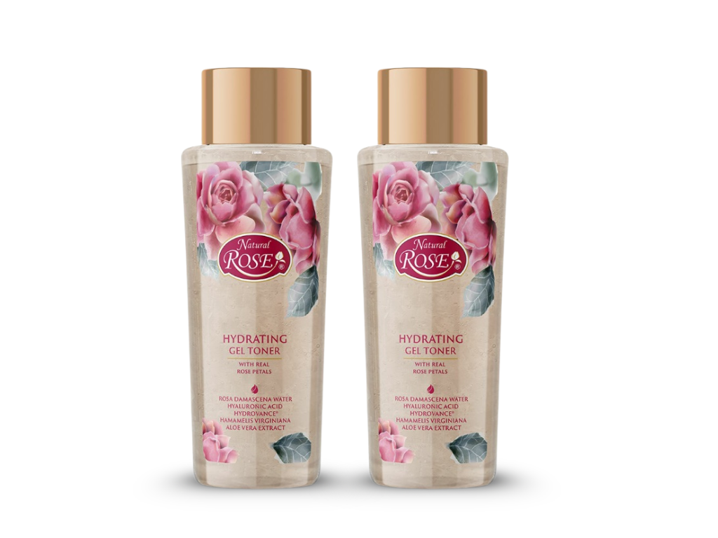 Výhodný set: 2x Hydratační gelové tonikum Natural Rose (2× 375 ml)