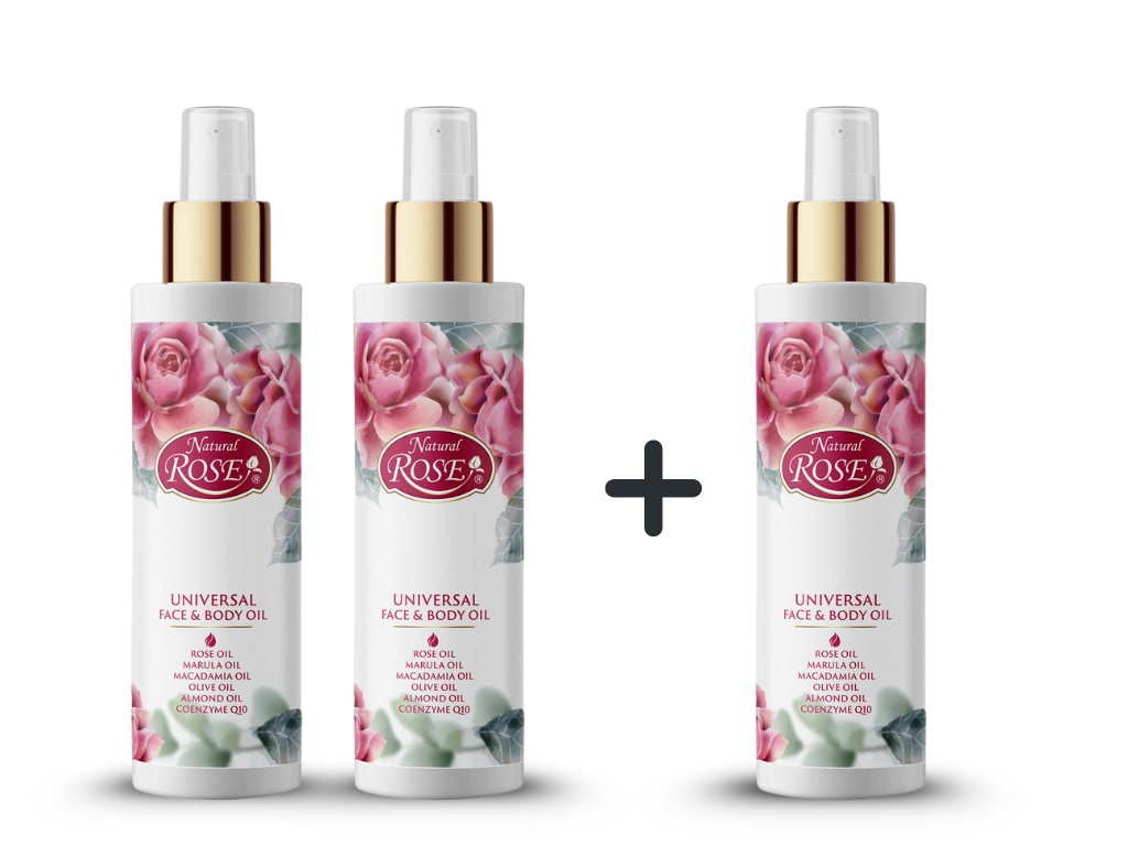 Set 2 + 1 zdarma NATURAL ROSE univerzální olej