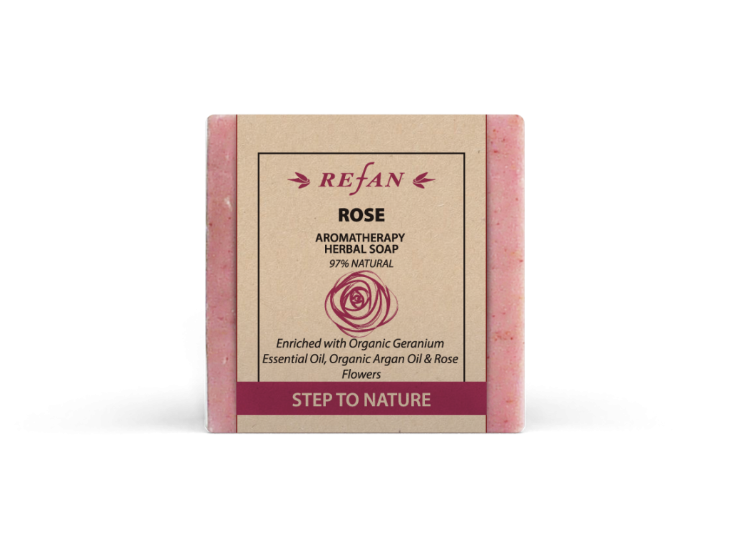 ROSE AROMATHERAPY bylinné mýdlo, 120 g
