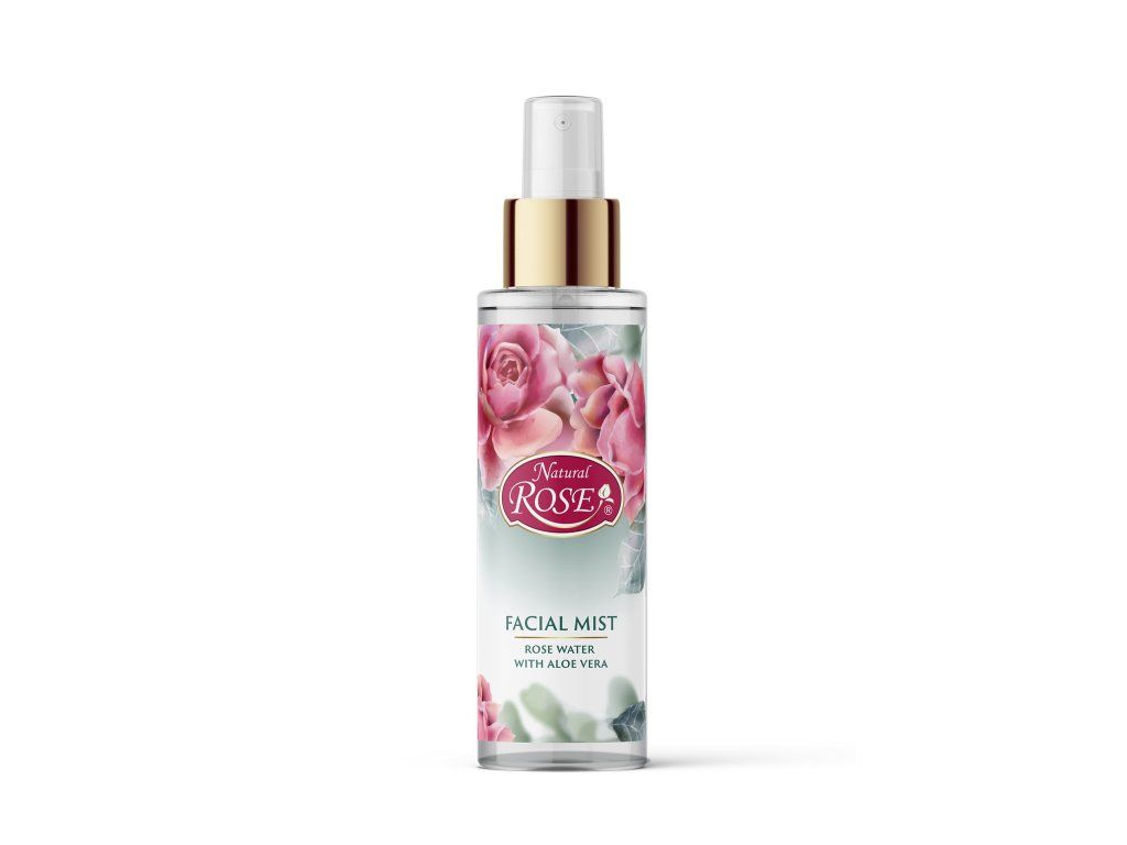 NATURAL ROSE obličejová mlha s růžovou vodou a aloe vera, 100 ml