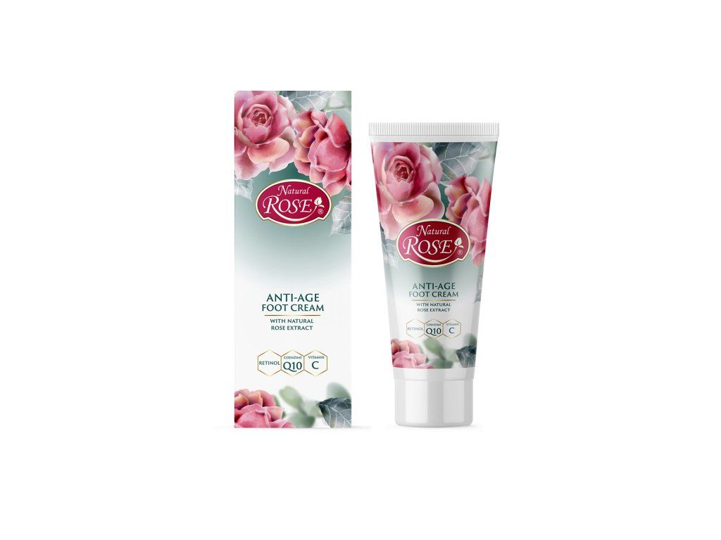 NATURAL ROSE Anti-age krém na nohy, 75 ml