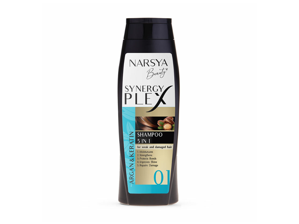 ARGAN + KERATIN SYNERGY PLEX šampon na vlasy 5v1, 450 ml