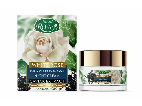 WHITE ROSE anti-wrinkle hydratační noční krém s kaviárovým extraktem, 50 ml