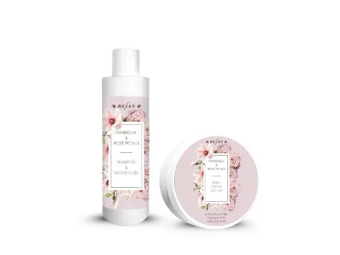Set MAGNOLIA & ROSE PETALS šampon - sprchový gel + tělové krémové máslo