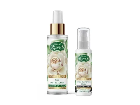 Set WHITE ROSE obličejová mlha a tonikum + sérum