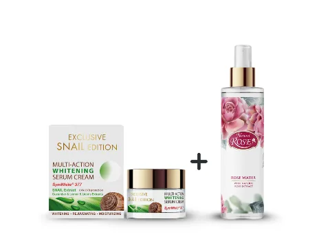 Bělící krémové sérum + Přírodní růžová voda ZDARMA