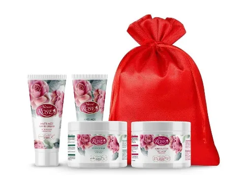 Komplexní anti-age dárková sada pro péči o tělo - Natural ROSE + dárkové balení ZDARMA