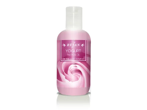 YOGURT AND ROSE OIL šampón na vlasy a tělo, 200 ml