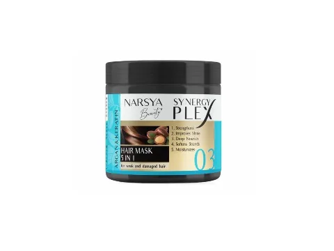 ARGAN + KERATIN SYNERGY PLEX vyživující maska na vlasy 5v1, 350 ml