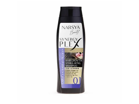 GARLIC + KERATIN + KOLAGEN SYNERGY PLEX šampon stimulující růst vlasů, 450 ml